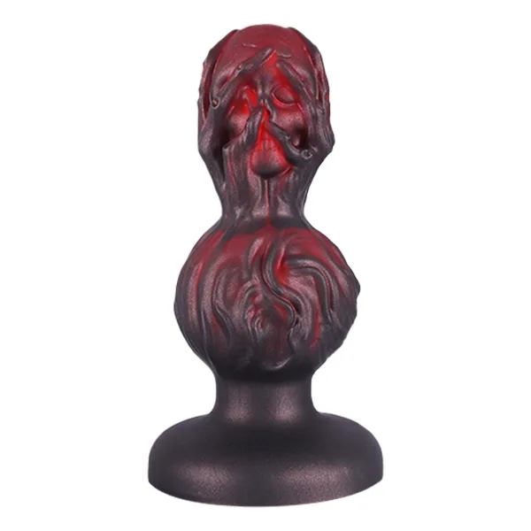 Black Red Skull Anal Plug