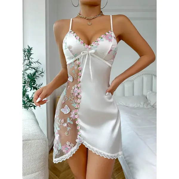 Sexy Lace Deep V Nightgown